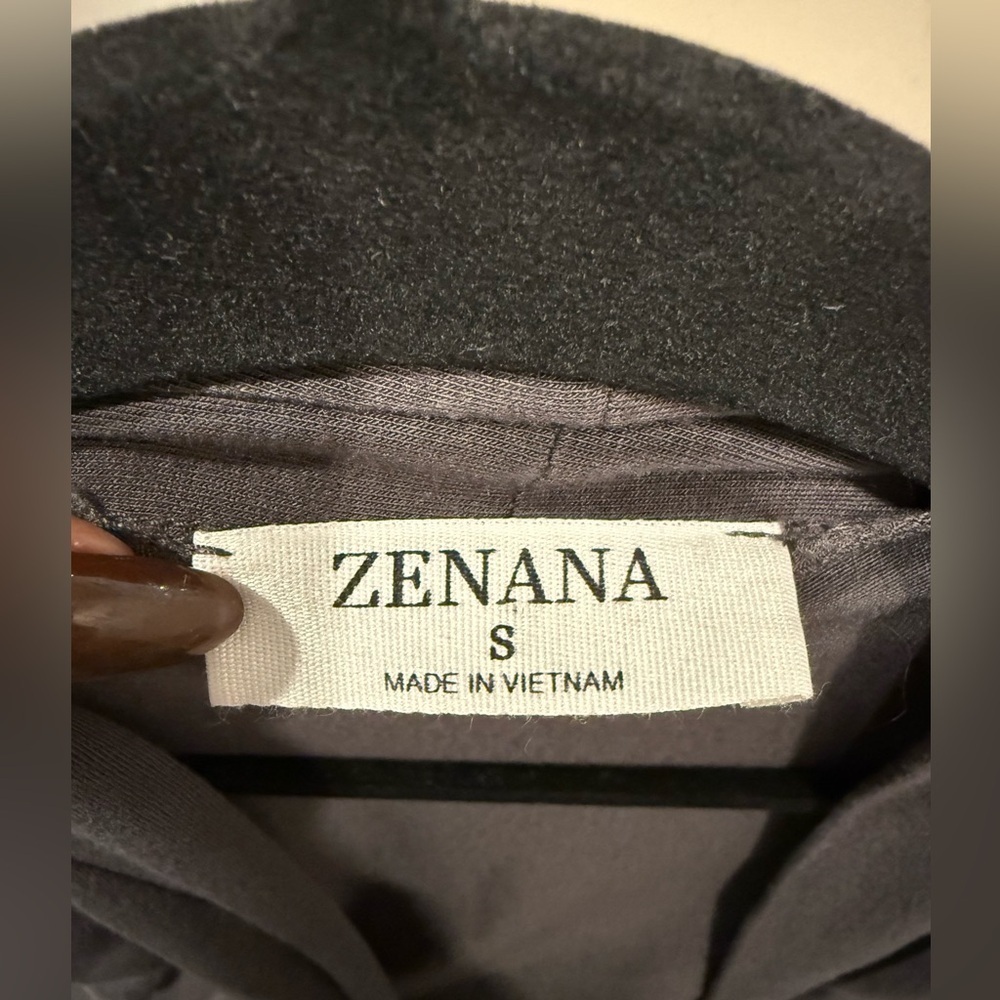🔥Zenana Outfitters Charcoal Open Front Cardigan Elastic Sz S EUC🔥 - Picture 3 of 4